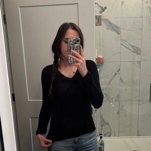 Black Cable Knit Sweater